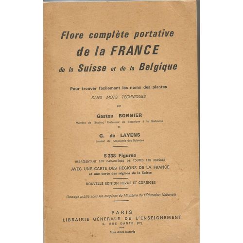 Flore Complète Portative De La France De La Suisse Et De La Belgique