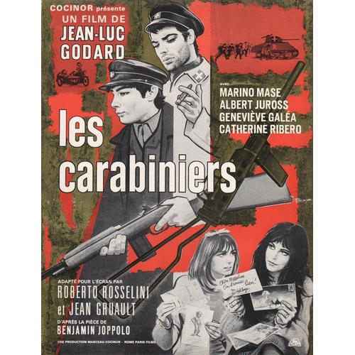 Les Carabiniers, Synopsis Dépliant, Jean-Luc Godard, Marino Mase, Genevieve Galea, Catherine Ribeiro