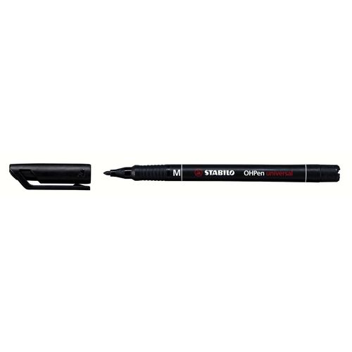 Stabilo Lot De 12 Stylos Feutre Ohpen Universal Permanent M 1 Mm Noir