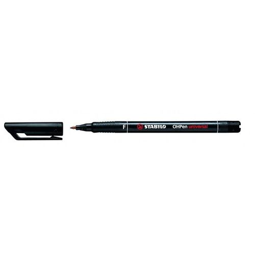 Stabilo Lot De 12 Stylos Feutre Ohpen Universal Permanent S 0,4 Mm Noir
