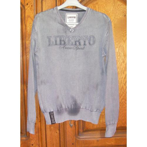 Pull Gris Marque Liberto - Taille 14 Ans