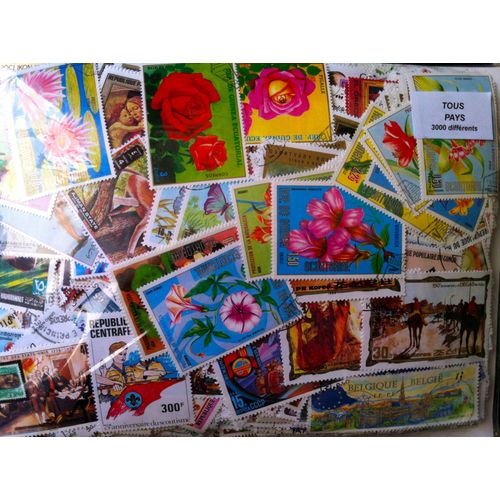 Tous Pays - Monde Entier -  Lot De 3000 Timbres Differents