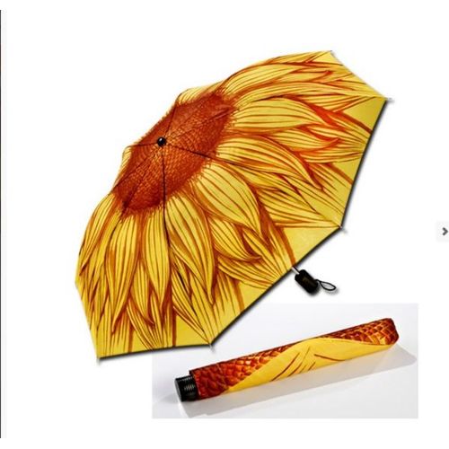 Parapluie Fleur De Tournesol .  Il Fait Grand Beau Sous La Pluie¿