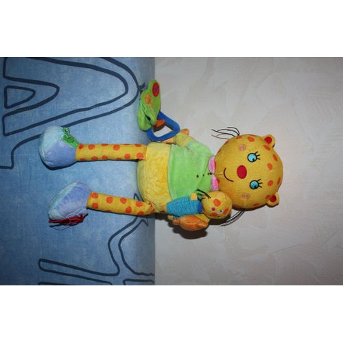 Doudou Peluche Chat Bawi Orange