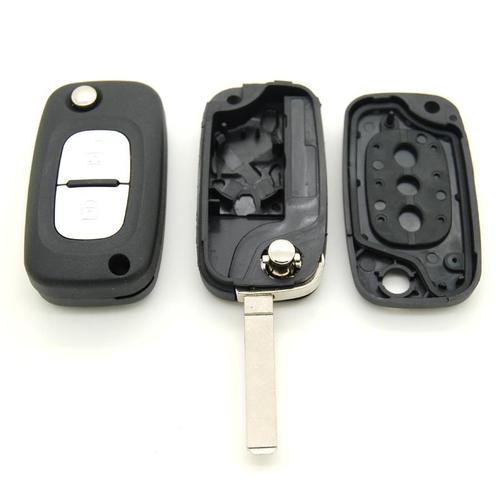 Coque clé plip télécommande 2 boutons Renault Kangoo Scenic Clio