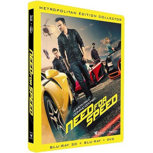 Need For Speed - Combo Blu-Ray 3d + Blu-Ray + Dvd - Édition Boîtier Steelbook