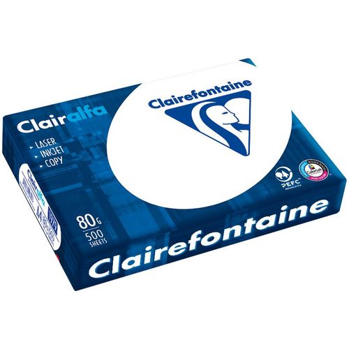 Clairefontaine Lot de 5 Ramettes 125 Feuilles Papier 250g A3 420x297 mm Certifié PEFC  Blanc
