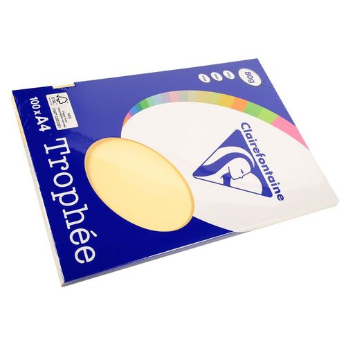 Clairefontaine Lot de 10 Ramettes 100 Feuilles Papier 80g A4 210x297 mm Certifié FSC  chamois
