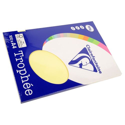 Clairefontaine Lot de 10 Ramettes 100 Feuilles Papier 80g A4 210x297 mm Certifié FSC  canari