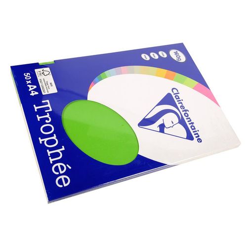 Clairefontaine Lot de 10 Ramettes 50 Feuilles Papier 160g A4 210x297 mm Certifié FSC  vert menthe
