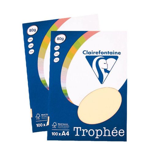 Clairefontaine Lot de 10 Ramettes 100 Feuilles Papier 80g A4 210x297 mm Certifié FSC  bulle