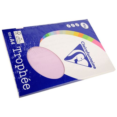 Clairefontaine Lot de 10 Ramettes 100 Feuilles Papier 80g A4 210x297 mm Certifié FSC  lilas