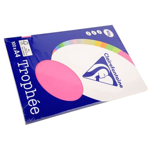 Clairefontaine Lot de 10 Ramettes 100 Feuilles Papier 80g A4 210x297 mm Certifié FSC  Assorti Fluo