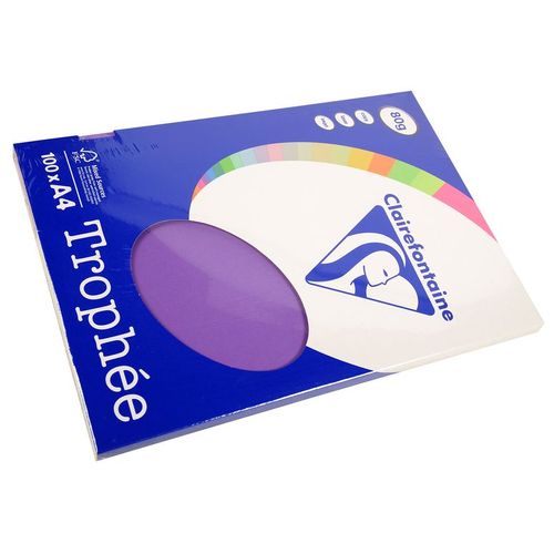 Clairefontaine Lot de 10 Ramettes 100 Feuilles Papier 80g A4 210x297 mm Certifié FSC  violine