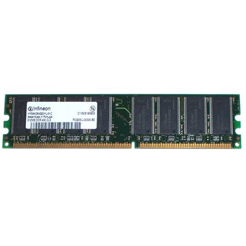 Mémoire Infineon 512 Mo DDR 400 MHZ PC 3200U (HYS64D64320HU-5-C)