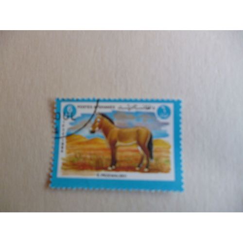 Timbre "Afghanistan:Cheval Przewalski".