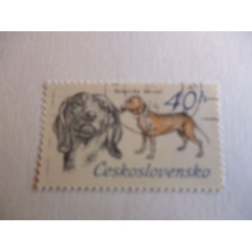 Timbre "Tchécoslovaquie  1973 :Chien".