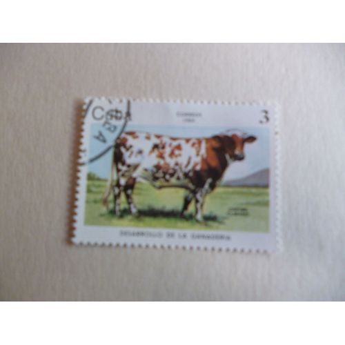 Timbre "Cuba 1984 :Vache Caribe Cubana".