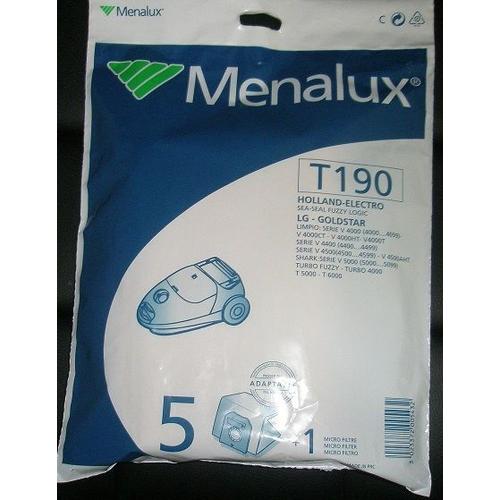 Menalux T190 5 sacs lg/goldstar et microfiltre