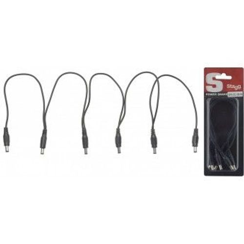 5 Câbles Alim. Pédales Effets Stagg Sps-Dc-5m1m - Mâle