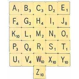 Lot de 3 lettres de Scrabble Classique