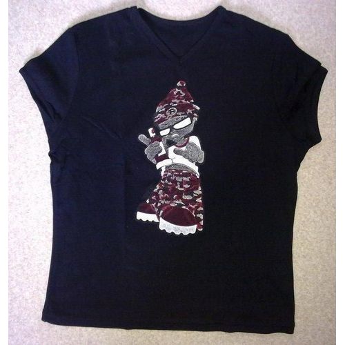 Top Noir Impimé Graffeur - Taille 2