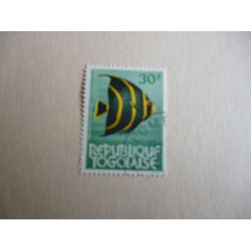 Timbre "République Togolaise :Pomacanthus Arcuatus".