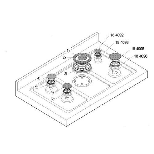 00184116. CHAPEAU DE BRULEUR rep 2 BOSCH B/S/H