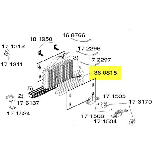 00360815. RESISTANCE DE DEGIVRAGE EVAPORATEUR BOSCH B/S/H
