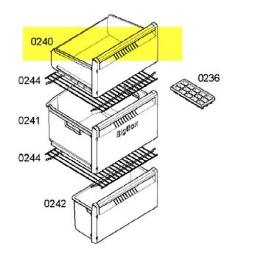 00477247. TIROIR DU HAUT A PRODUIT PARTIE CONGEL BOSCH B/S/H