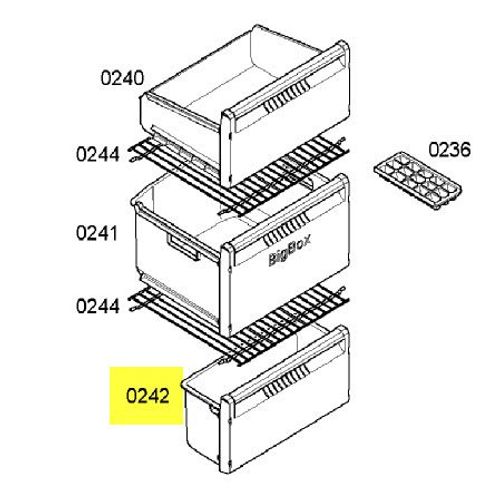 00477244. TIROIR PRODUITS CONGELES INFERIEUR BOSCH B/S/H