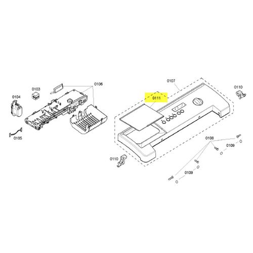 VOLET DE BOITE A LESSIVE POUR LAVE LINGE BOSCH - 00643618