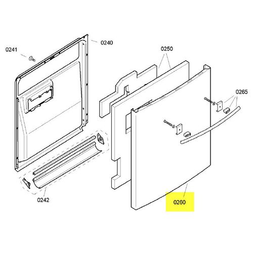 00479307. PANNEAU DE PORTE EXTERIEUR BOSCH B/S/H