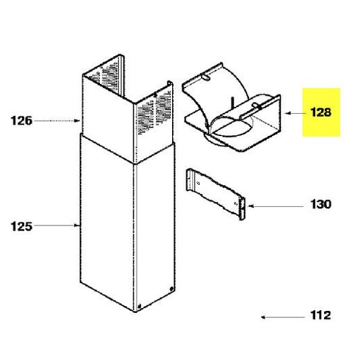 DEFLECTEUR HOTTE RECYCLAGE POUR HOTTE BRANDT - 74X6999