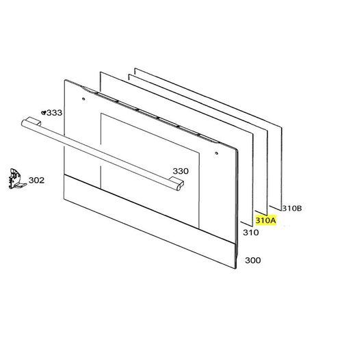 Electrolux - Vitre Intermediaire Rep 310a - Ref: 356168401