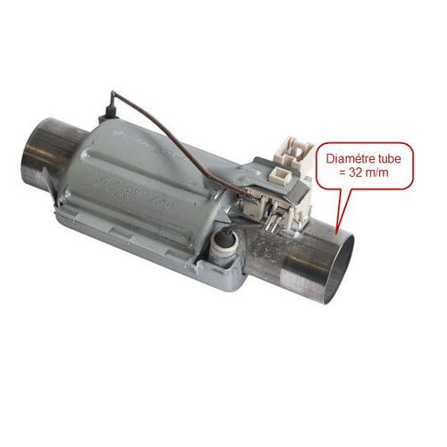 5029761800. RESISTANCE TUBE AVEC SECU 2000W DIAM 32 ARTHUR MARTIN ELECTROLUX