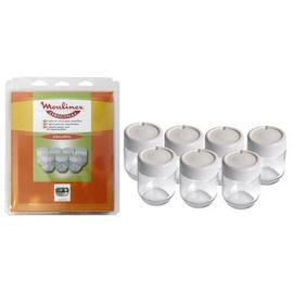 Lot de 6 pots de rechange en verre pour yaourtière SEB Multi Délices