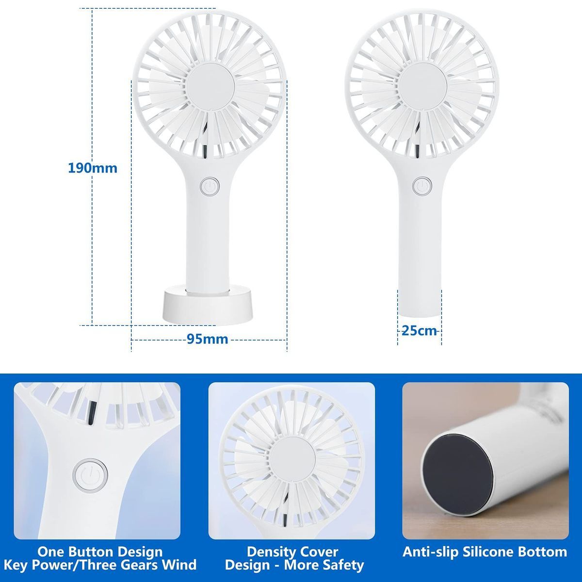 Ventilateur �lectrique portable (blanc) - 2