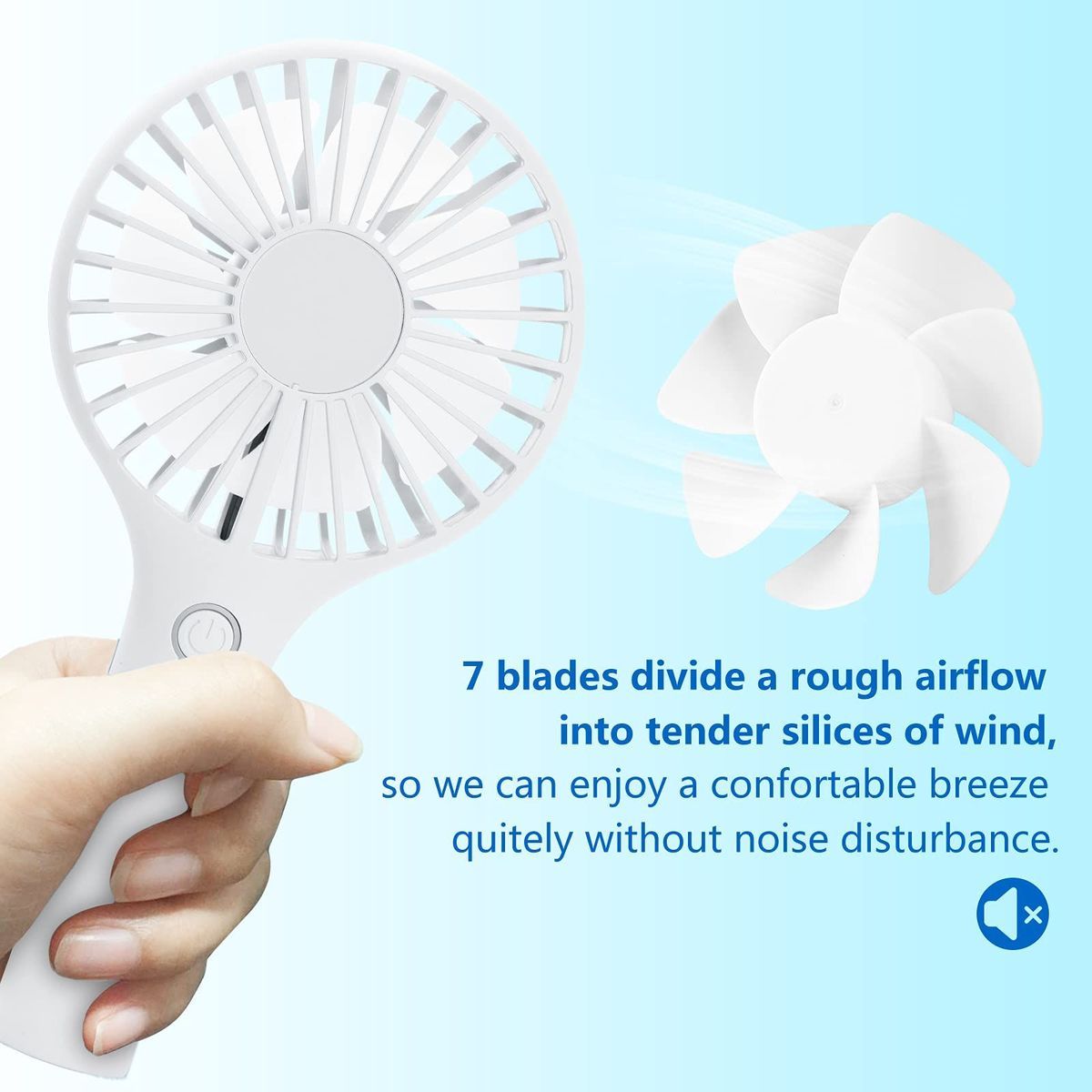 Ventilateur �lectrique portable (blanc) - 4