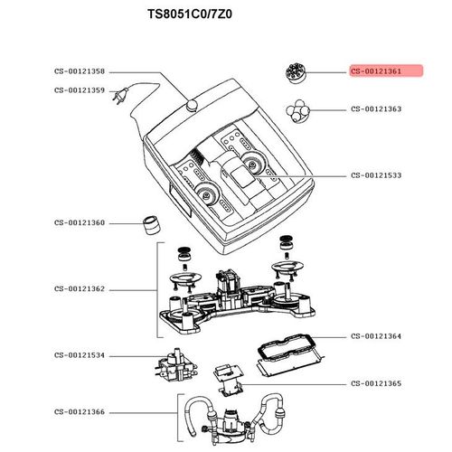 ACCESSOIRE ROULEAU POUR PETIT ELECTROMENAGER CALOR - CS-00121361