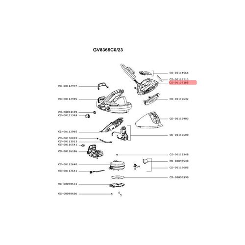 CS-00126185. BASE DE POIGNEE+POIGNEE+CORDON CALOR