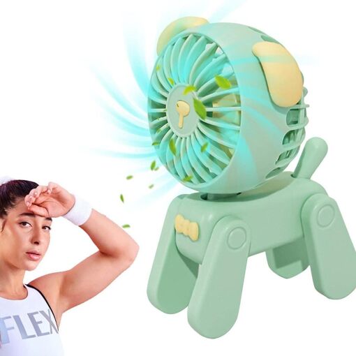 Petit ventilateur de table portable silencieux (vert)