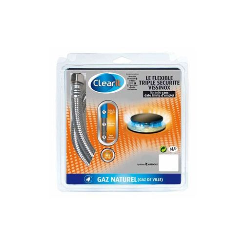 C00094771. TUYAU DE GAZ INOX BUT PROPANE 2 M INDESIT