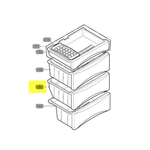 AJP72975201. TIROIR INTERMEDIAIRE LG