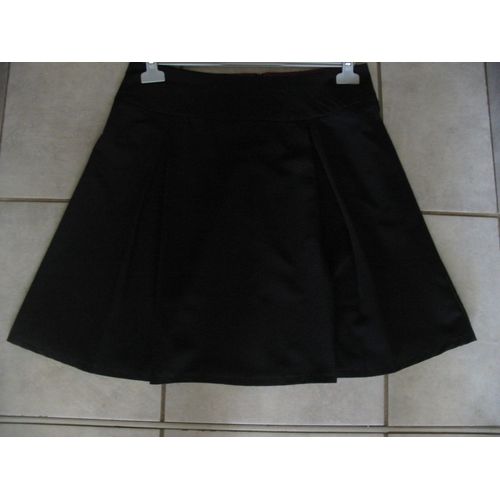 Jupe Noir T42 Avec 2 Plis