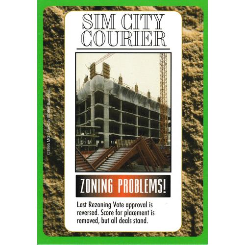 Carte - Sim City - The Card Game - Courier Zoning Problems - Vo