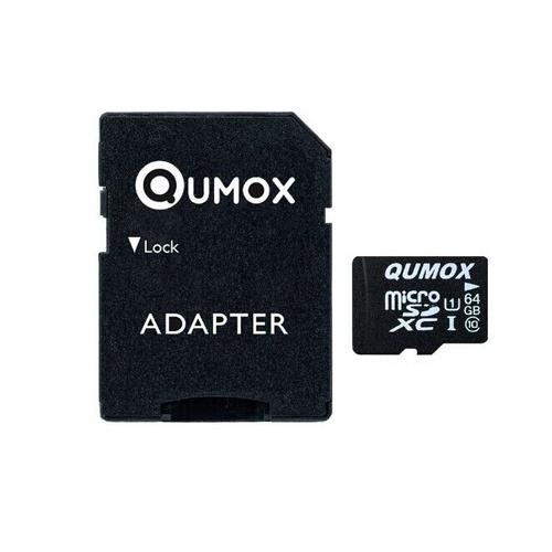 QUMOX 64GB MICRO SD CARD CLASS 10 64 GB 64Go Go carte mémoire haute vitesse vitesse d'écriture 20Mo/S Vitesse de lecture jusqu'à 40Mo/S |