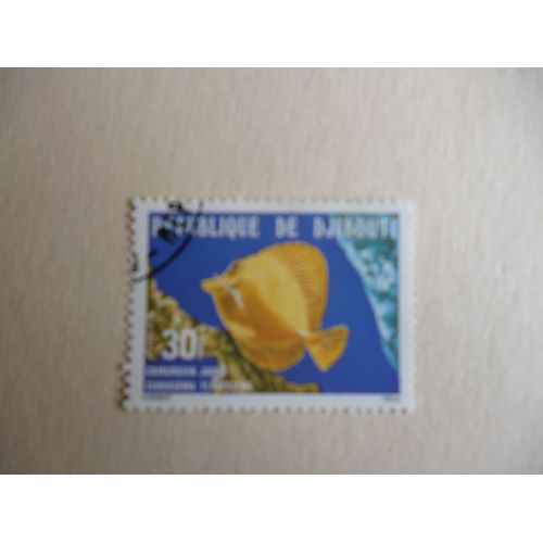 Timbre "Djibouti :Chirurgien Jaune".