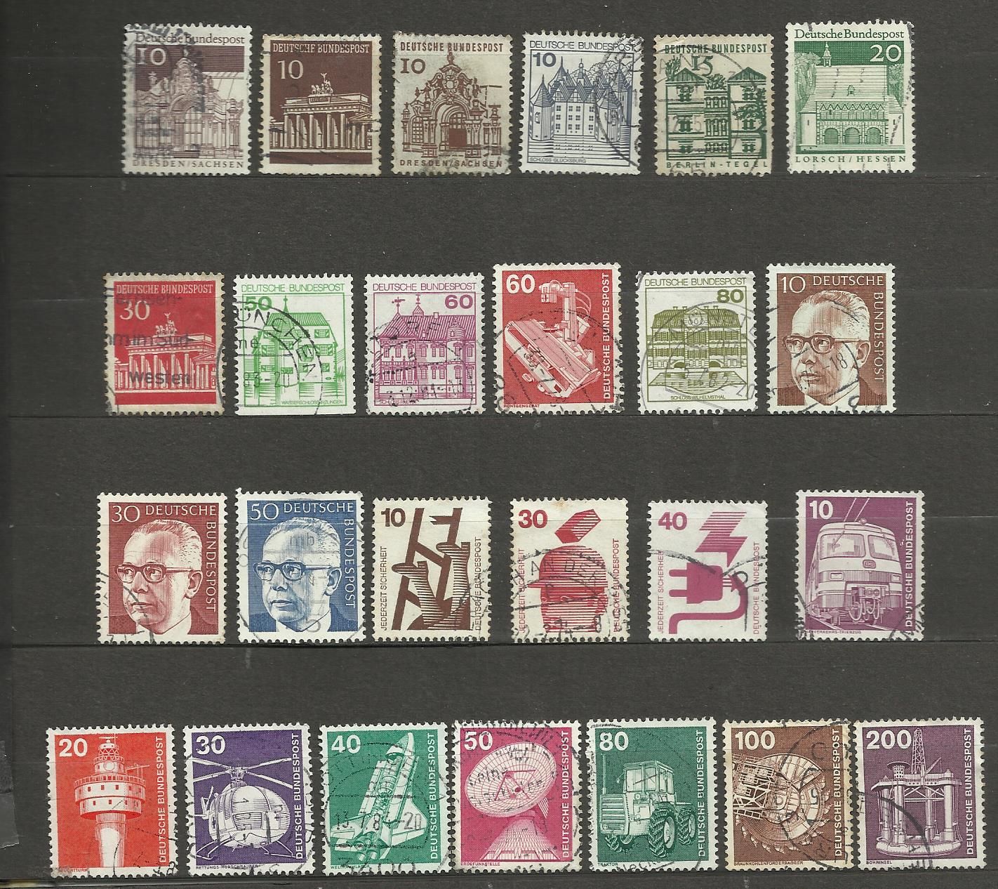 Timbres Oblitérés Allemagne Fédérale 1975/77