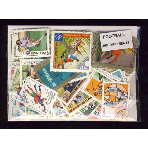Football - 300 Timbres Differents - Tous Pays